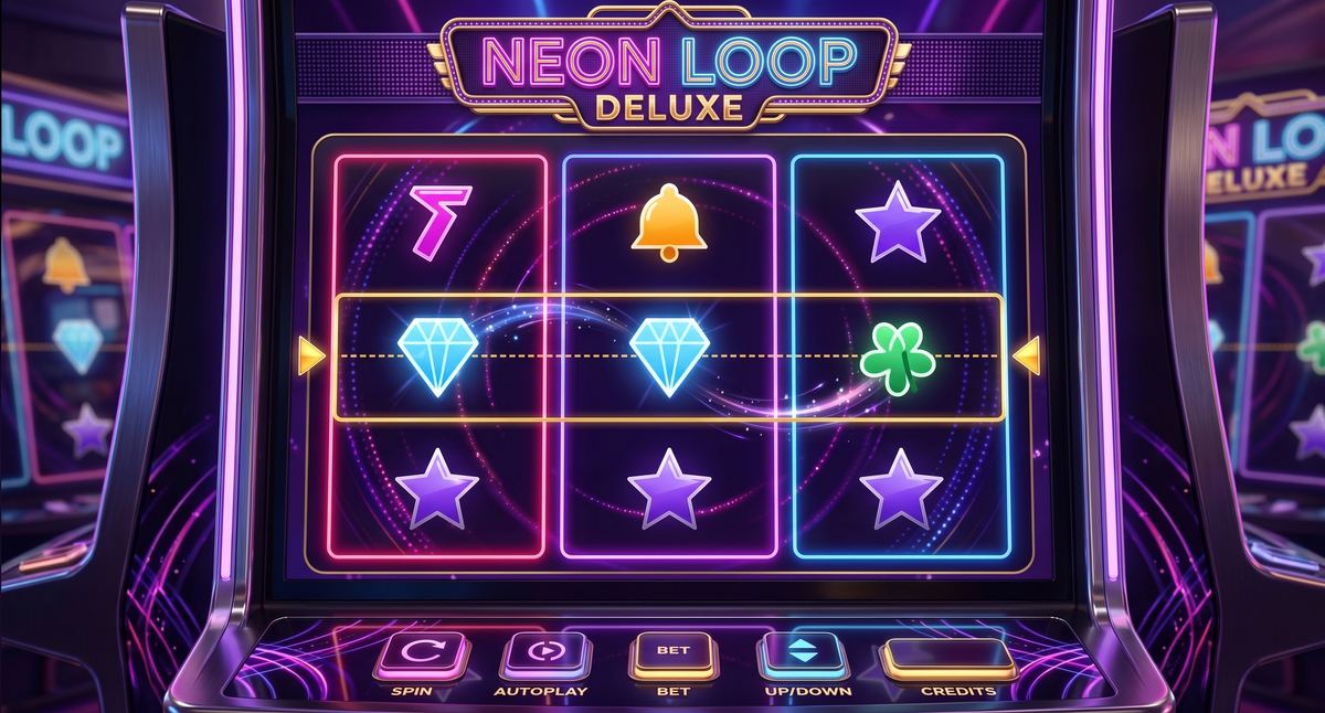 Neon Loop Deluxe — free social slot game